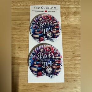 Book Lover Car Coaster